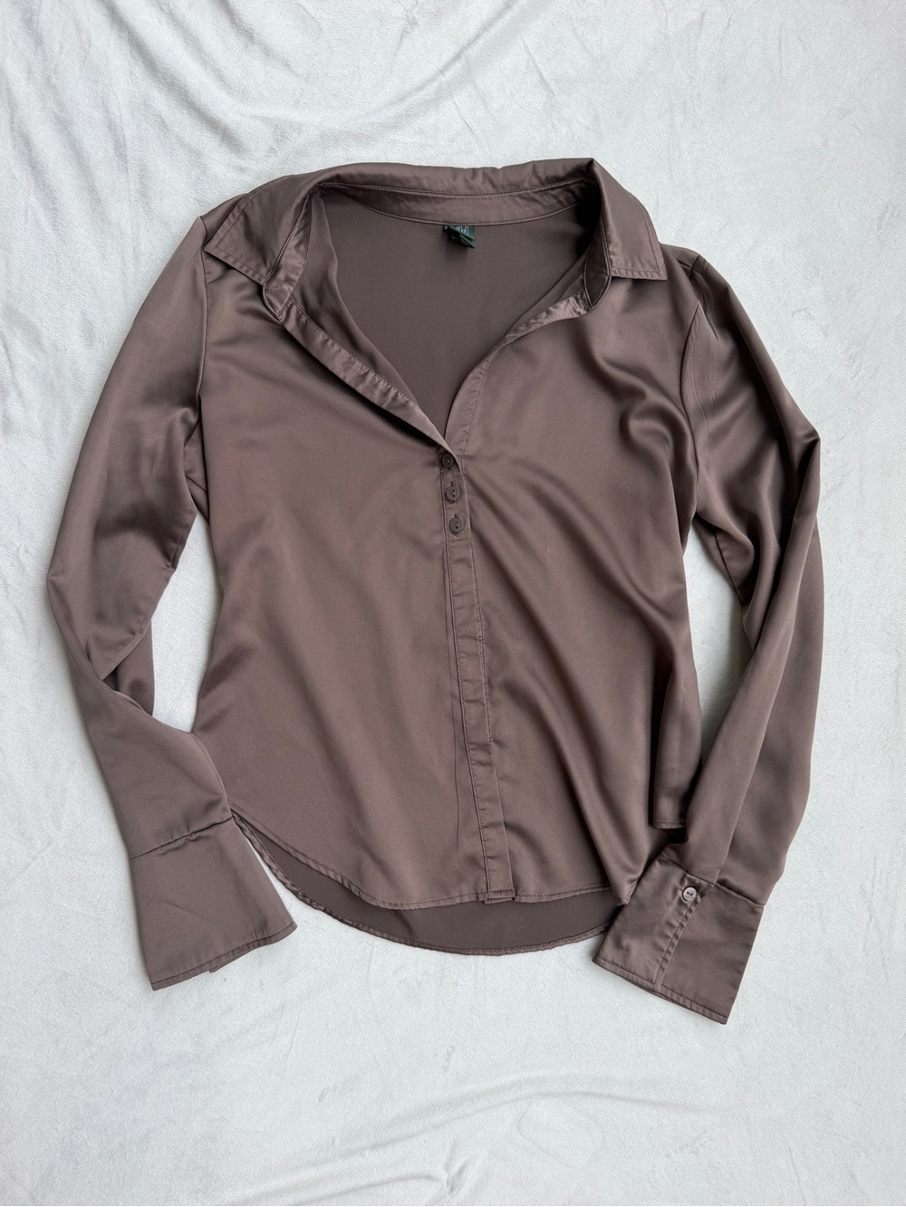 Wild Fable Brown Satin Blouse